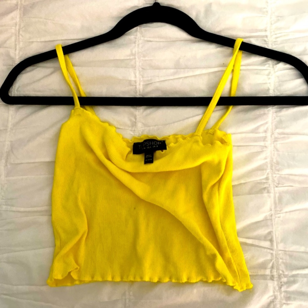 Top shop yellow tank top